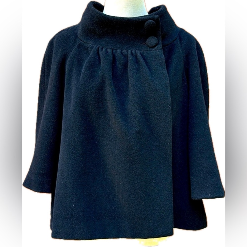 Rebecca Taylor black wrap coat size 8